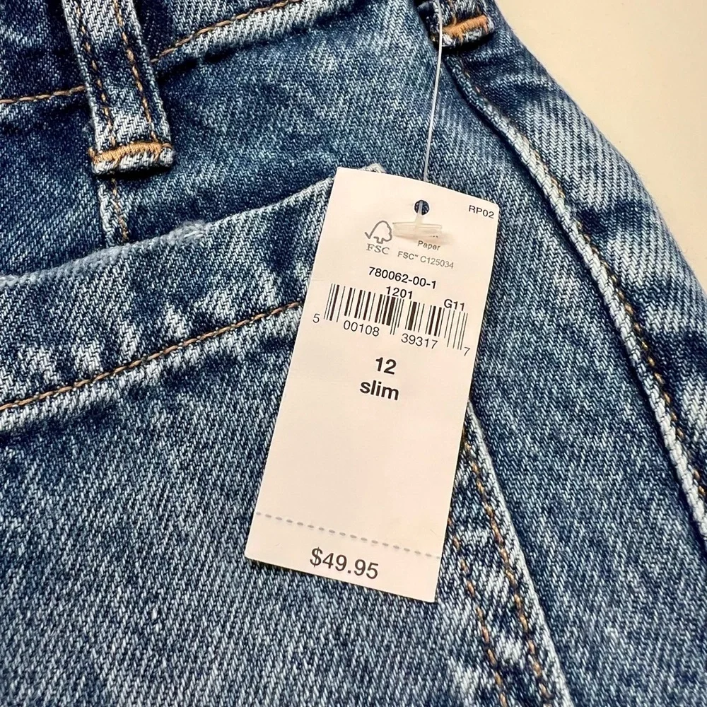 GAP High Stride Ankle Blue Denim Jeans - Girls Size 12 Slim - Picture 6 of 9